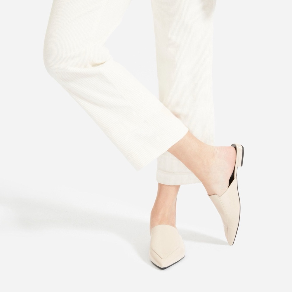 [Euc] $140 Everlane The Boss Mule In Bone Patent Leather. Size 9.5